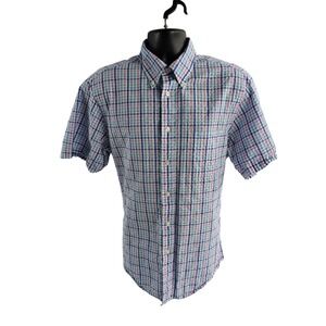 Brooks Brothers Men's Size L Plaid Short Sleeve Button Down Shirt‎ Regent Fit